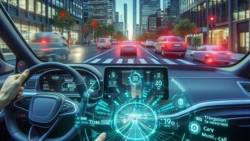 AR navigation system inside car