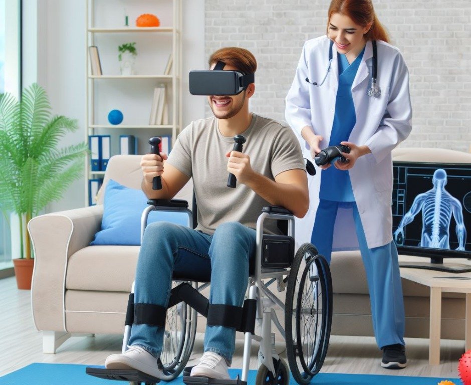 Image of what do patients experience in the virtual reality environment?