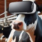 cow wearing VR