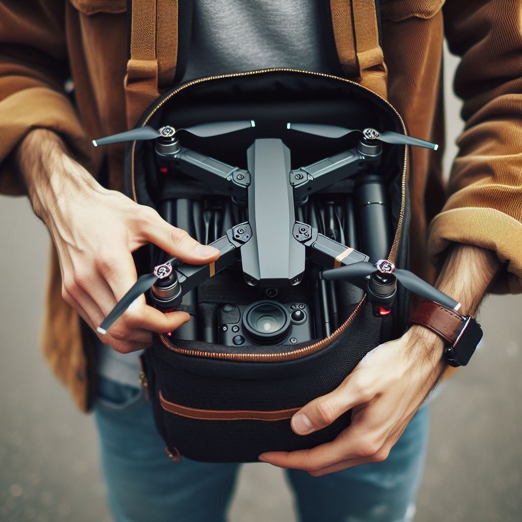 Foldable Drone with Propellers: Revolutionary compact design for easy portability and enhanced maneuverability.