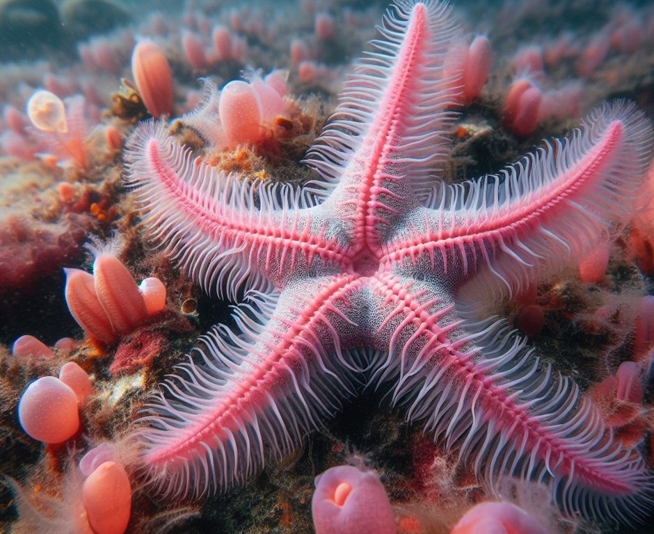 Pink Starfish Central Endoskeleton