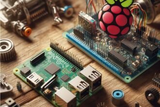 electronic components used in Raspberry Pi robotics-AI Generated